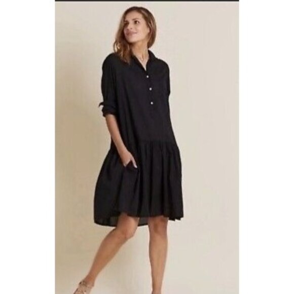 Grayson Frank & Eileen Black Changemaker Cotton Shirt‎ Dress Size Small (2) - Picture 1 of 6